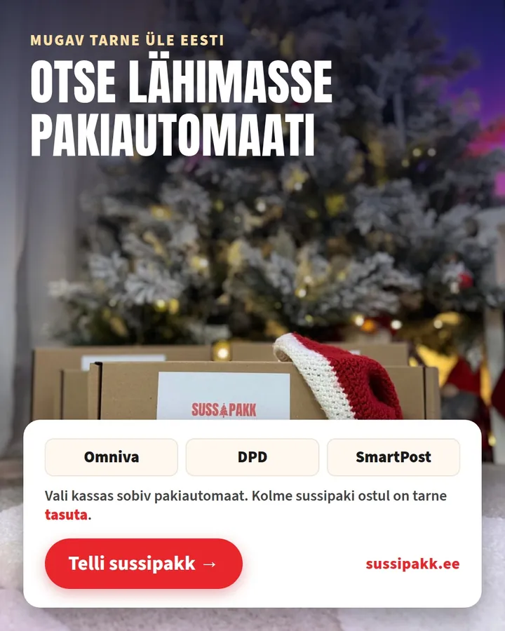 Tarne Omniva, DPD või SmartPosti pakiautomaati