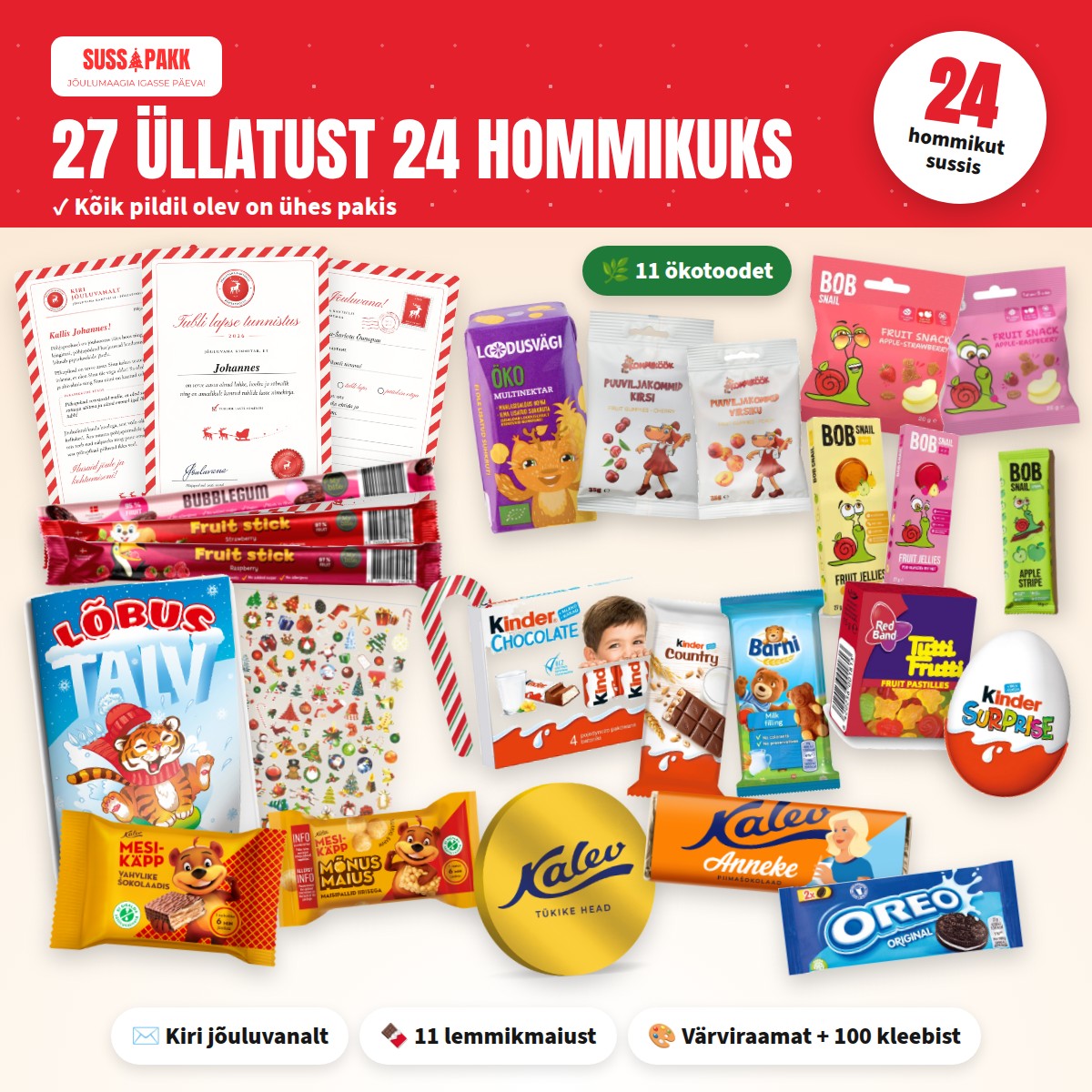 Päkapiku sussipakk ühele lapsele